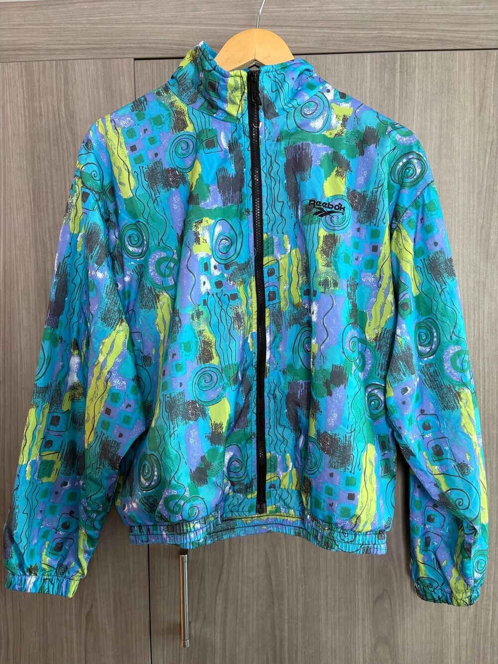 Vintage 1990s Reebok full zip windbreaker Memphis design